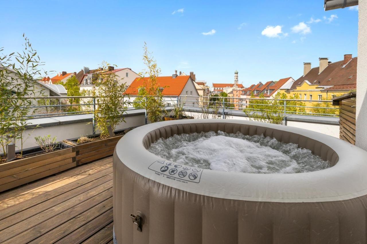 Arbio I Premium Penthouse Apartment Augsburg Luaran gambar