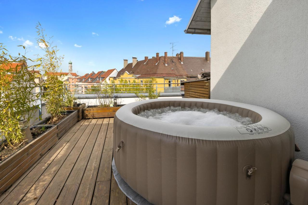Arbio I Premium Penthouse Apartment Augsburg Luaran gambar